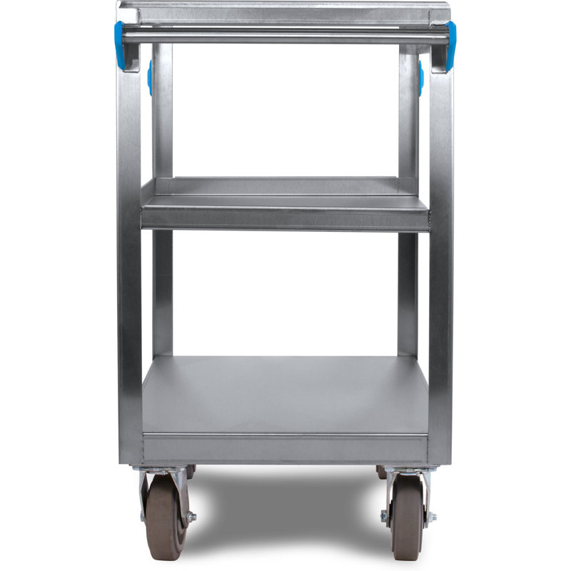 Stainless Steel 3-Shelf Utility Cart with Wheels
