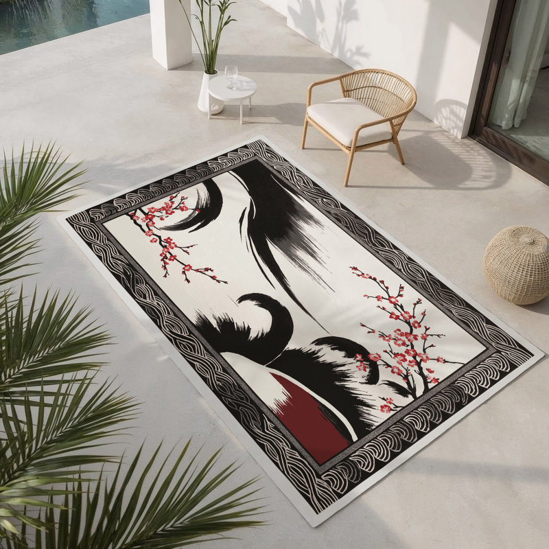 Tapis intérieur et extérieur Sakura Dreams, Rectangulaire 3 pi x 5 pi