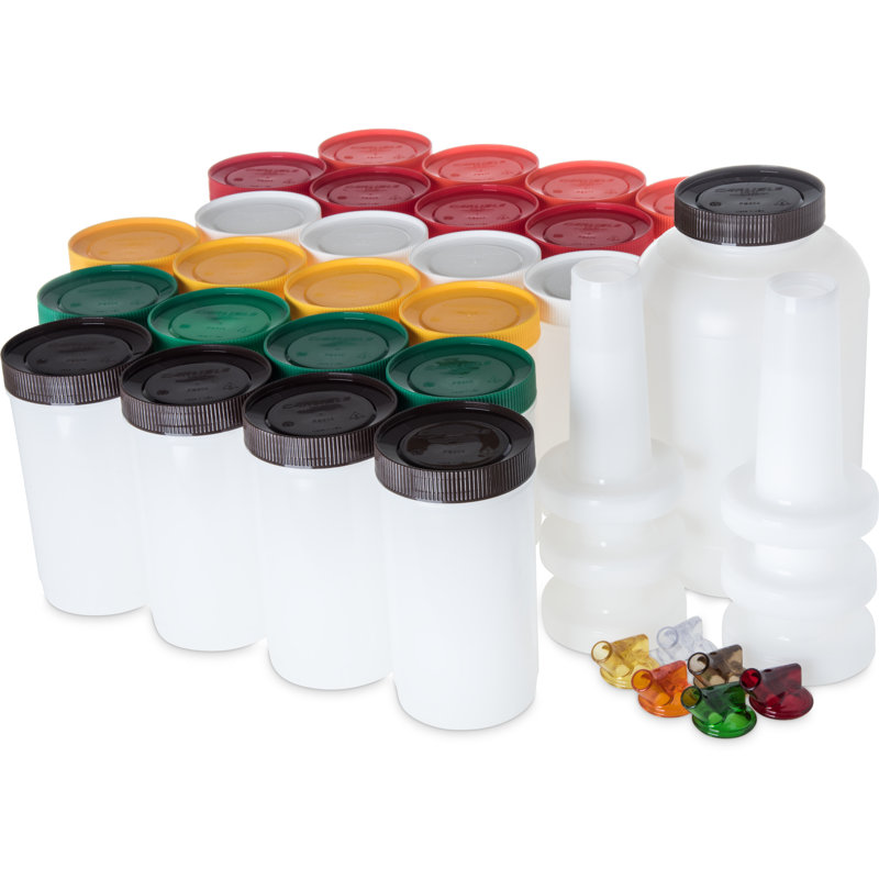 Ensemble de 10 couvercles en silicone avec couvercle Carlisle