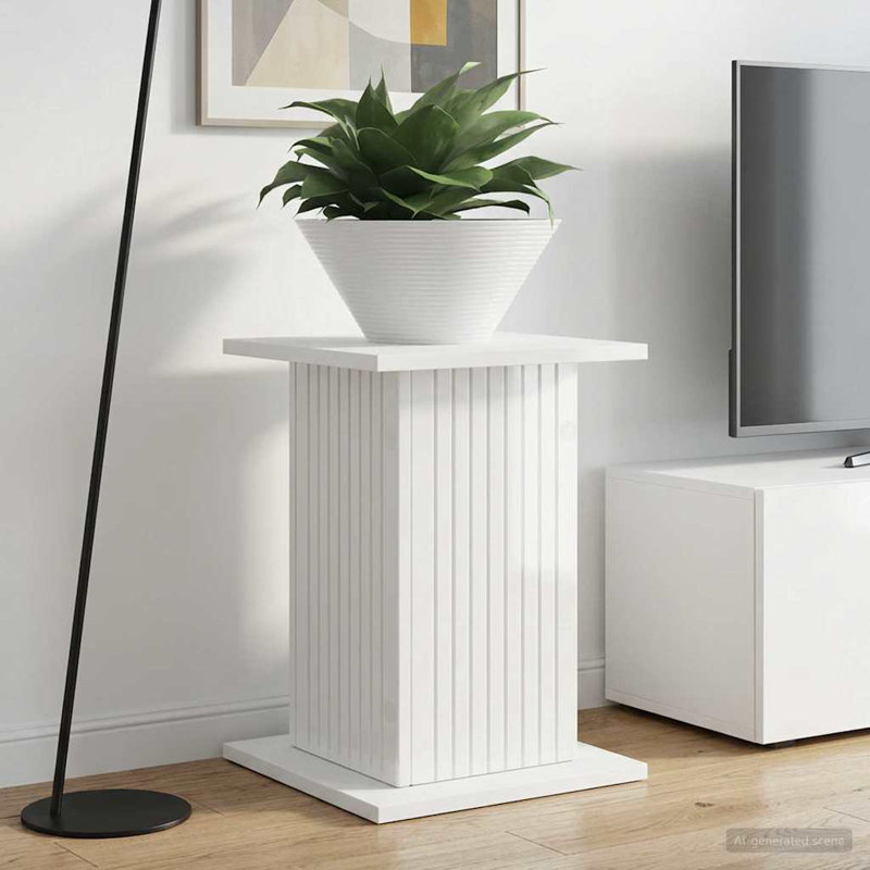 Plant Stand, High Gloss White