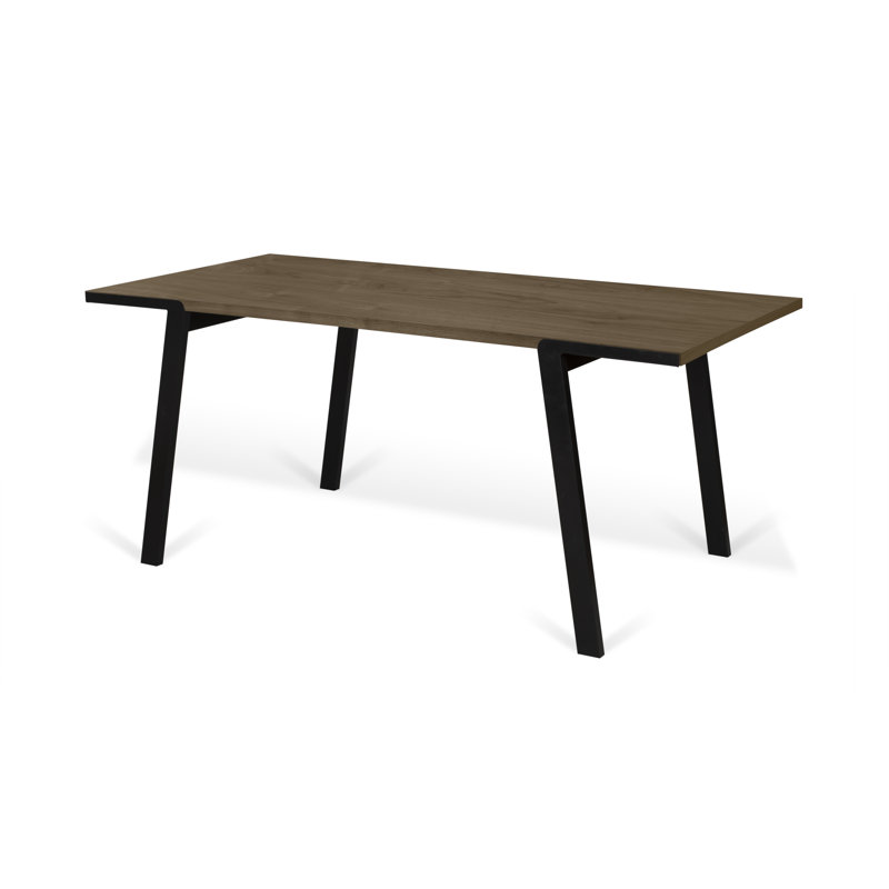 Amajae Metal Base Dining Table, Walnut