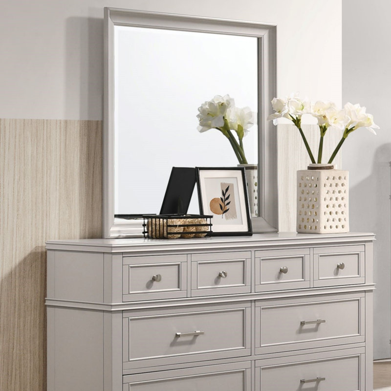 Commode 6 tiroirs grise