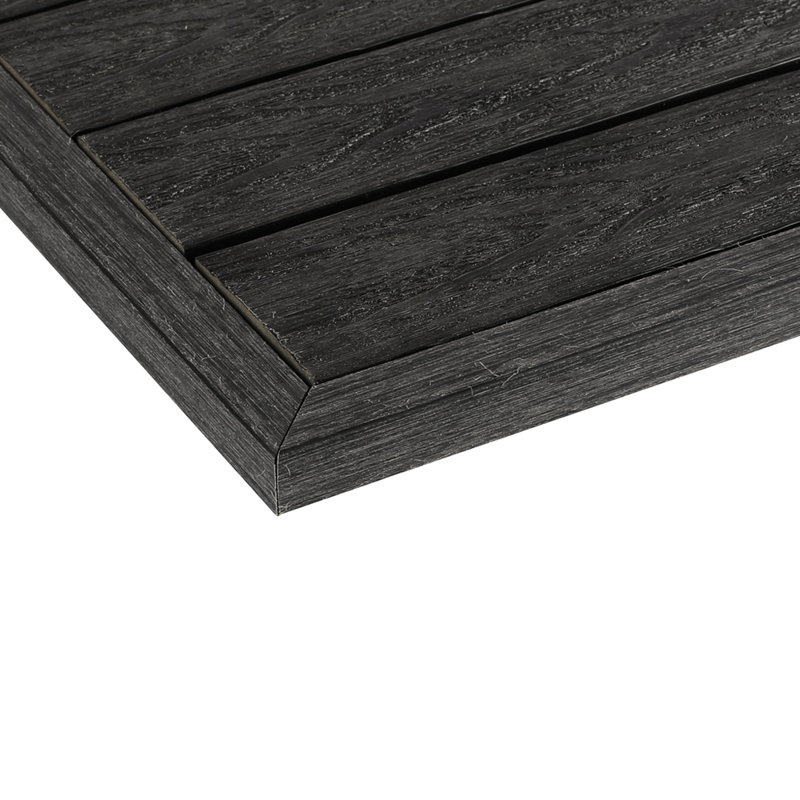 Carreau de terrasse d'extérieur en gris anthracite Hawaiian 1/12 pi x 1 pi (2 pièces / boîte), Charbon hawaïen
