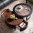 2-Piece Red Oak Coffee Table Set