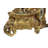 Eclectic Analog Metal Quartz Movement / Crystal Tabletop Clock in Gold