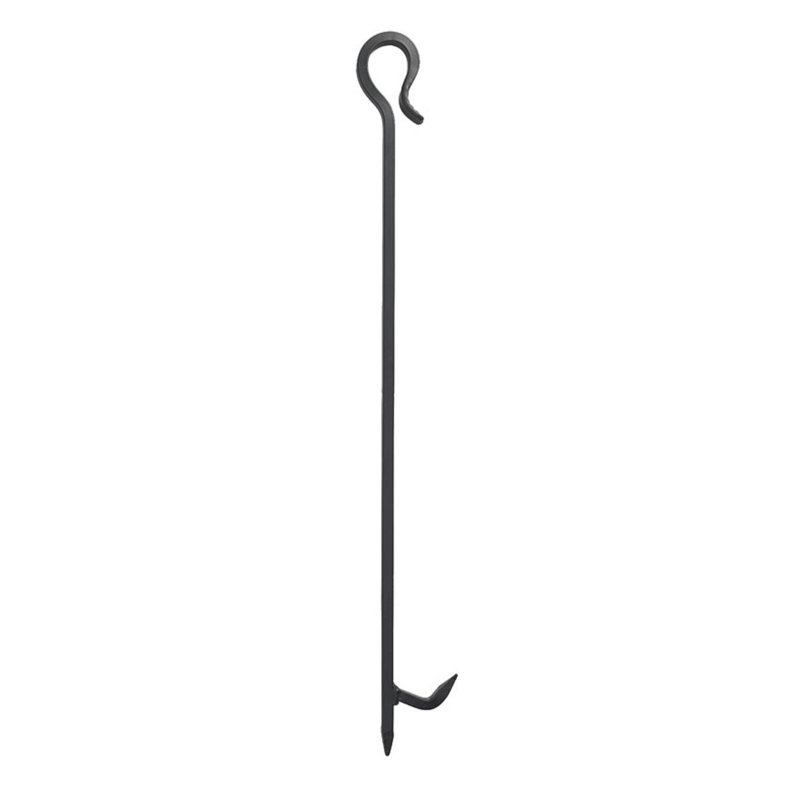4 Piece Iron Fireplace Tool Set, Black