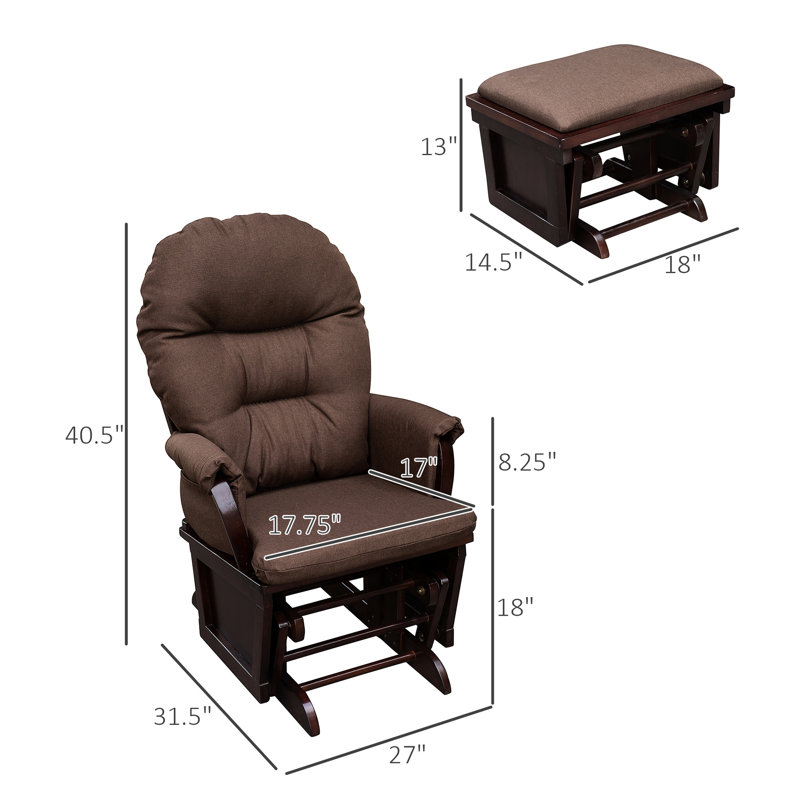 Chaise berçante et brun. Rembourrage confortable et respirant. Tissu en lin, base solide. Rembourrage facile d'entretien. Style moderne, base en bois,