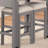1-Drawer Wood Light Grey Nested Counter Height Dining Table with Wheels-1716467322