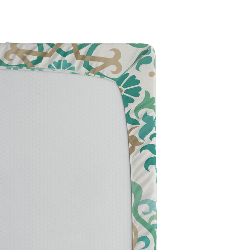 Microfiber Floral Fitted Sheet, Full Fitted Sheet