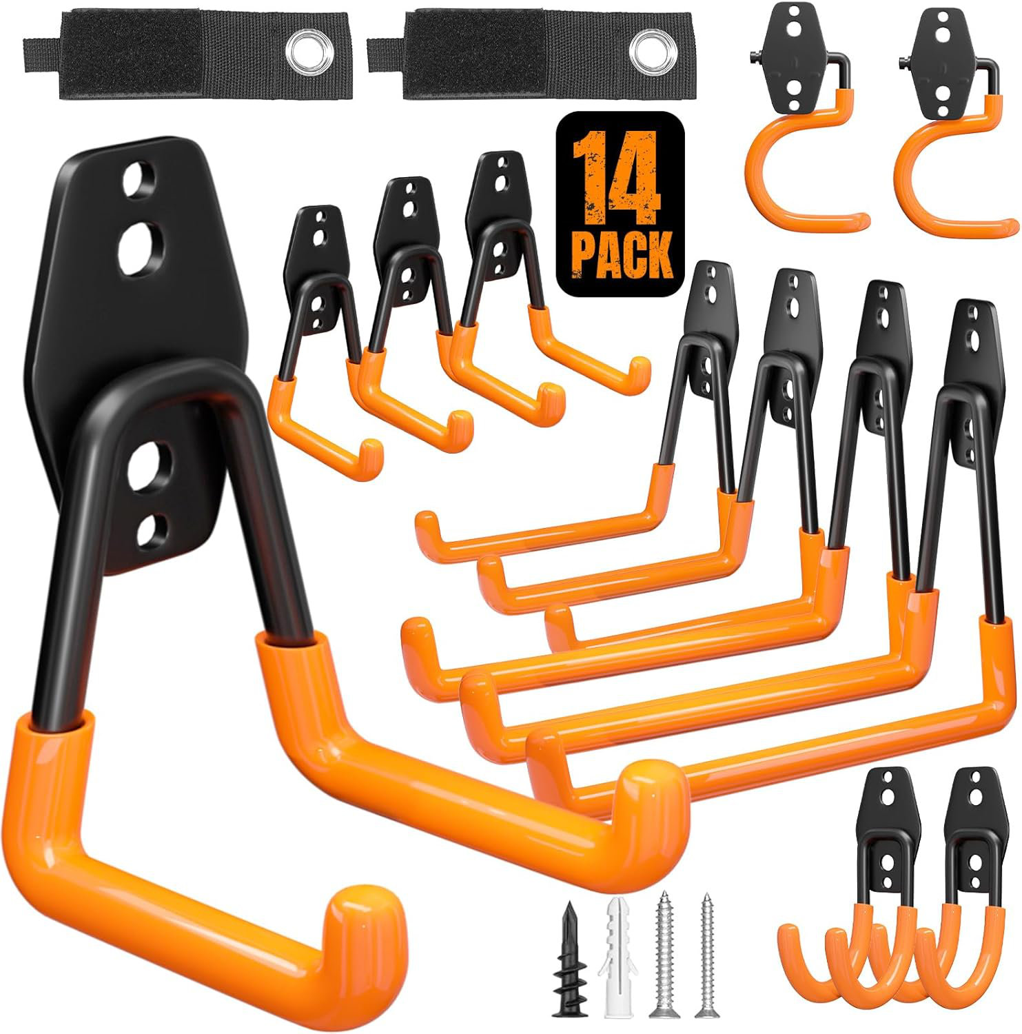 Upgraded 16 Packs Garage Hooks Utility Double Heavy Duty With - View #7
