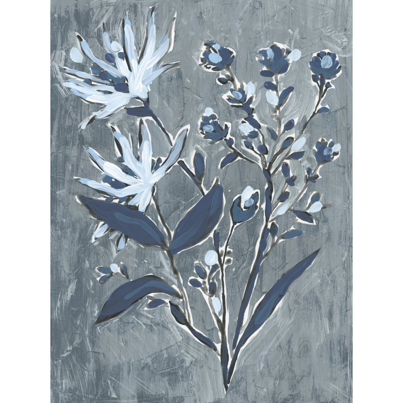 Tanylah Vintage Navy Sprig II by June Erica Vess - Wrapped Canvas Print, 46 cm H x 30 cm W