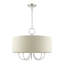 Lustre tambour 5 lumières à abat-jour Raymond-1085826020