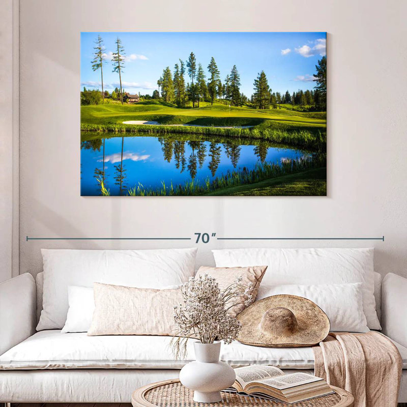 Splendide terrain de golf, H 32 po x l 48 po
