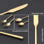 20-Piece Stainless Steel Flatware Set - Hexagon Mirror Finish Handles, Service For 4