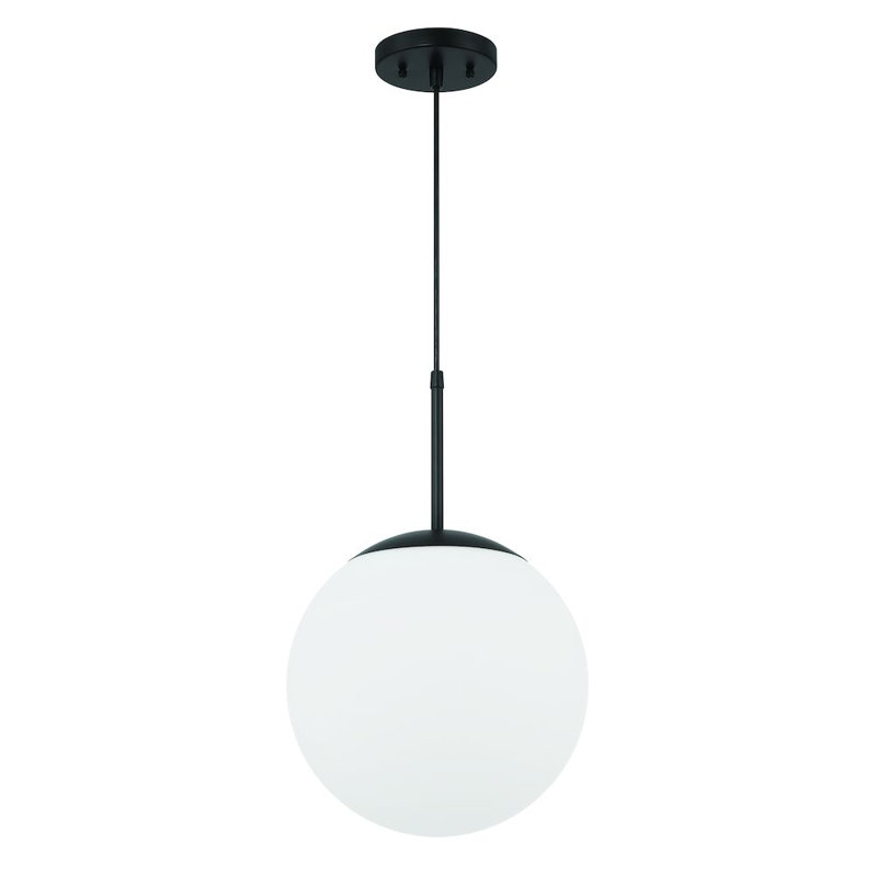 Luminaire suspendu géométrique 1 lumière Ardrie, H 12,8 po x l 11,88 po x P 11,88 po, Blanc