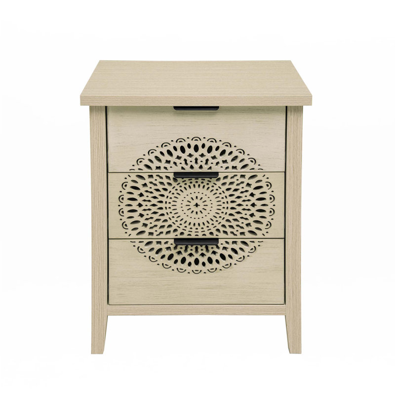 Commode 3 tiroirs Hollow-Carved