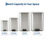 Stainless Steel Fingerprint Proof Soft Close Recycling Trash Can with Foot Pedal & Removable Inner Bucket, Rectangular Waste Bin for Kitchen Home Office Bathroom Restaurant