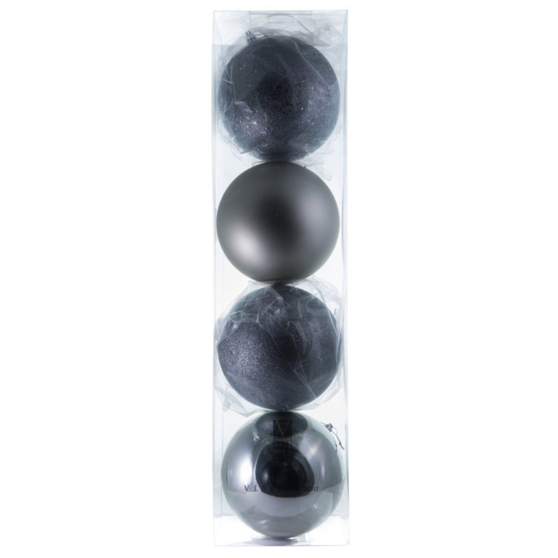 Décoration de boule décorative des Fêtes, H 4,75 po x l 4,75 po x P 4,75 po, Lavande