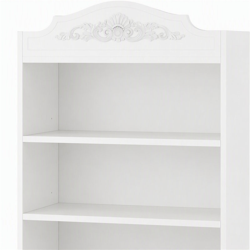 Bibliothèque à 5 niveaux, tablette autoportante de 73 pouces avec tablettes de rangement