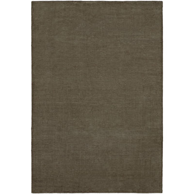 Tapis gris clair en laine tissé à la main Barman