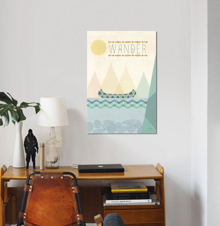 «Outdoor Geo III» sur toile, H 18 po x l 12 po x P 1,5 po, Pas de tapis, Toile tendue