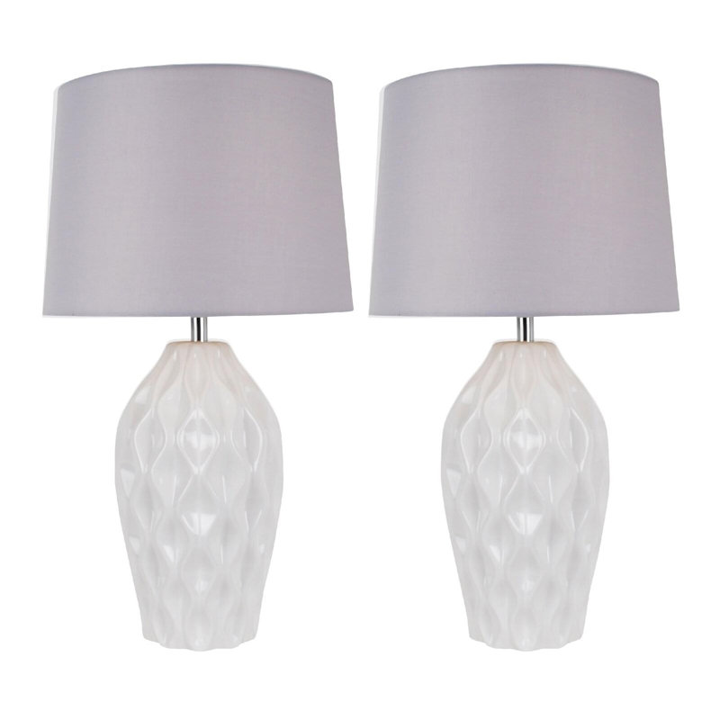 Armiead Ceramic Table Lamp, Grey
