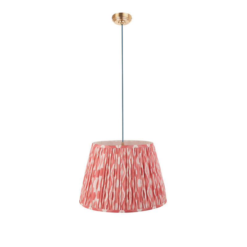 Parksdale 1 - Light Brushed Brass Pendant, Pink