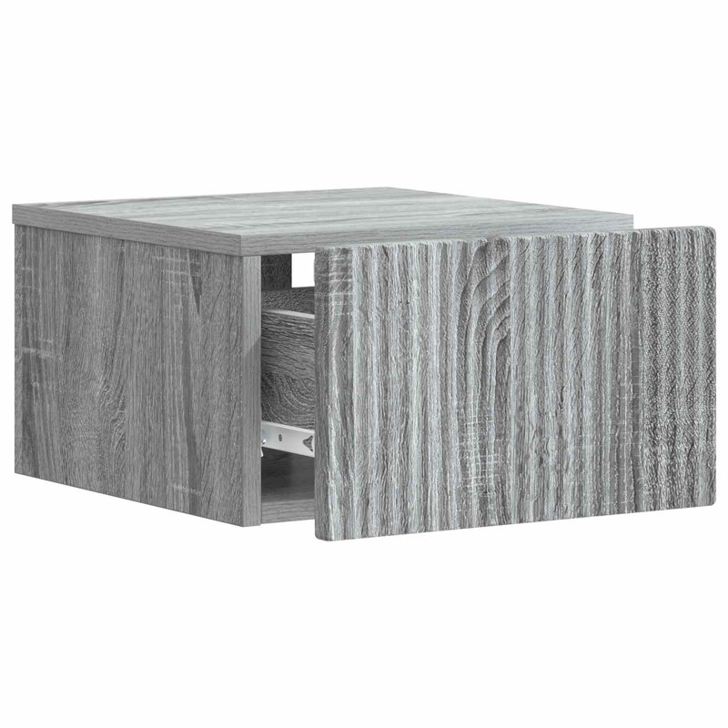 33cm W Manufactured Wood Bedside Table, Grey Sonoma