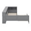 Lit plateforme simple en bois en L avec lit gigogne et tiroir-116877248