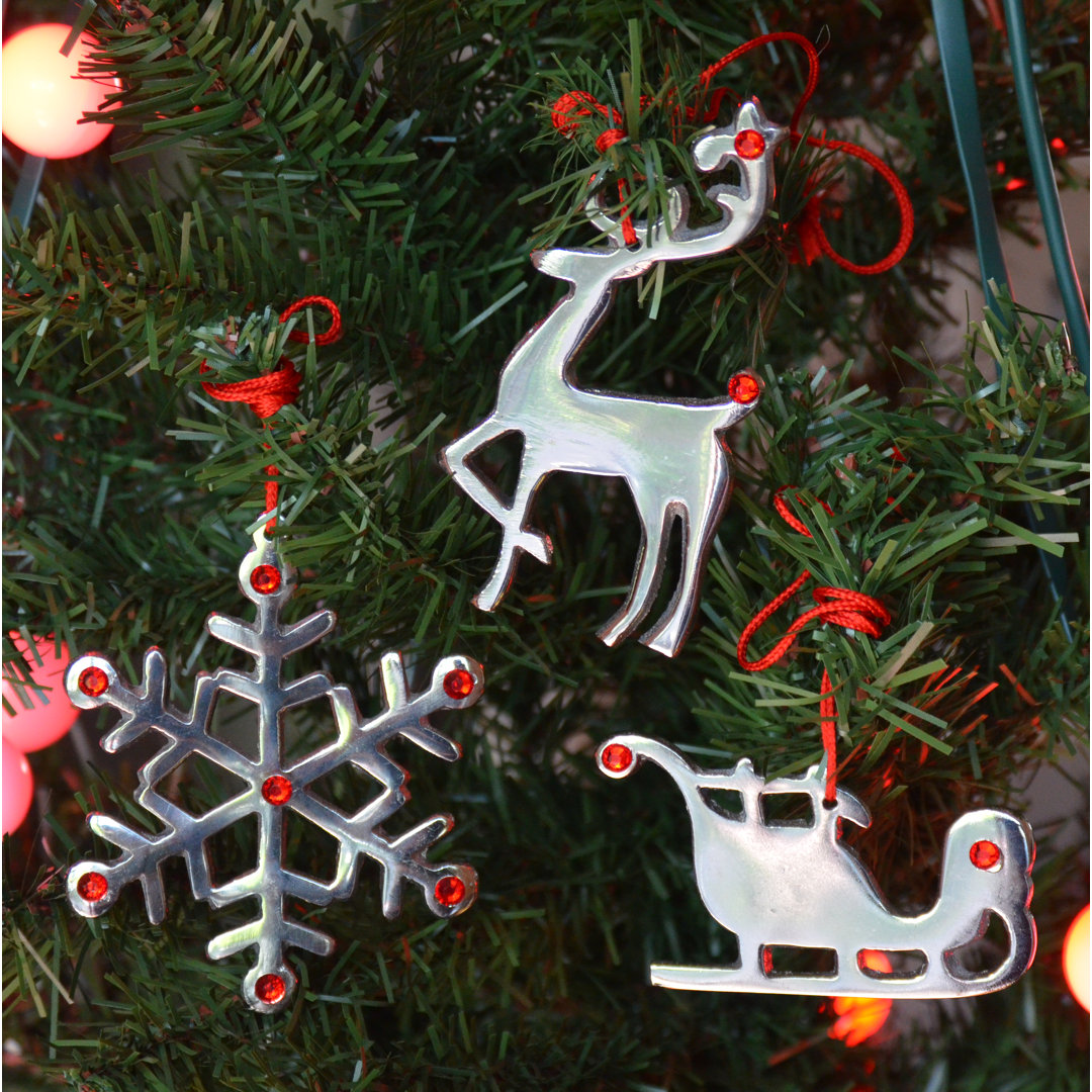 5'' Handmade Metal Hanging Figurine Ornament The Holiday Aisle®