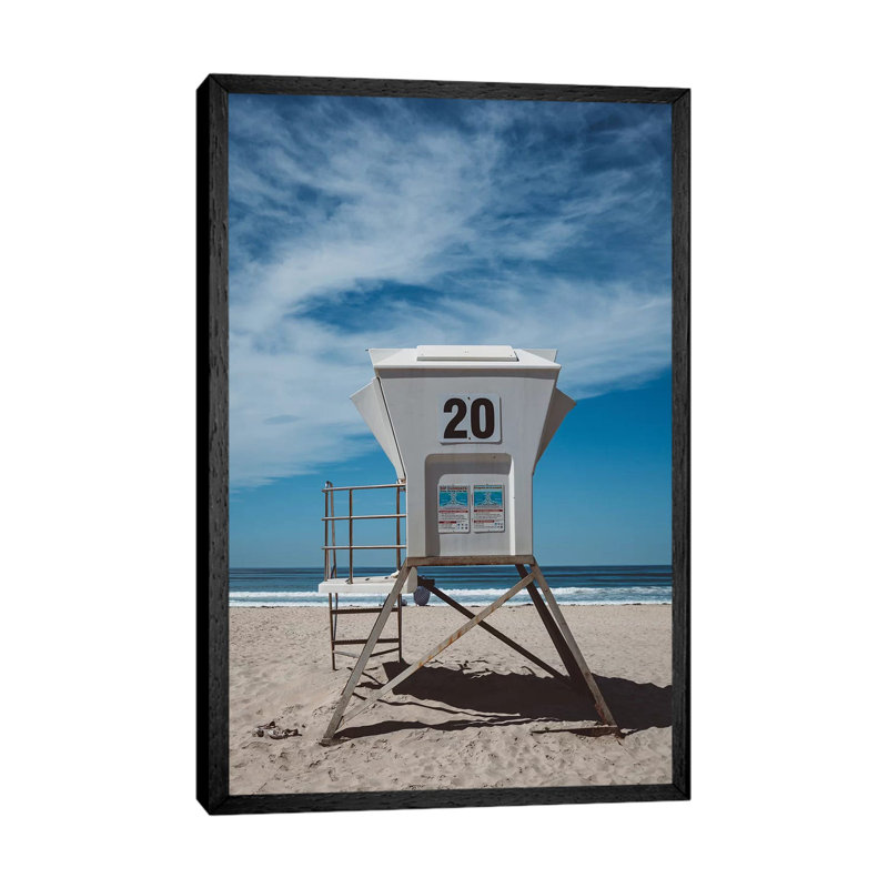 California Beach Day by Bethany Young - Print on Canvas, 101.6cm H x 66.04cm W x 3.81cm D, Black Framed