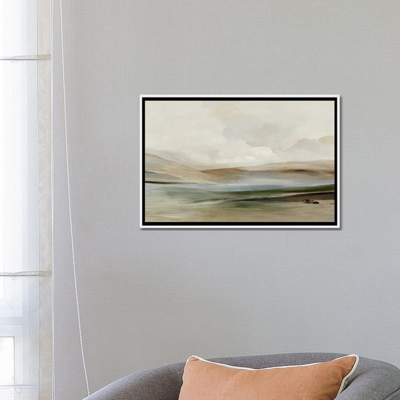 Echoes of Solitude - Wall Art Print - Framed Canvas, 18" H x 26" W, White