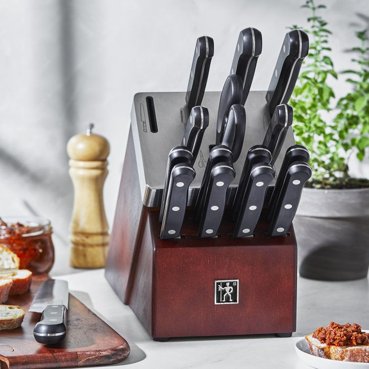 HENCKELS Solution Razor-Sharp 20-pc Self Sharpening Knife Block Set, Chef  Knife, Bread Knife, Steak Knife, German Engineered Informed by 100+ Years  of