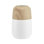 Prader Contemporary Two Tone Cylindrical Tabletop Vase - White And Beech