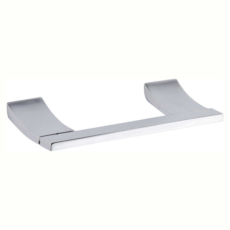 Cinu Wall Mount Double Post Toilet Paper Holder, Polished Chrome