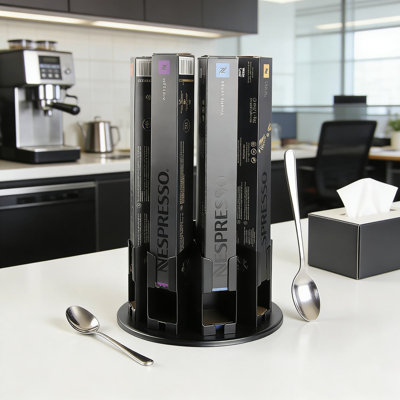 Nespresso Pod Holder Carousel Organizer For Originalline Capsules - 80 Pod Capacity, 360° Rotating Stand With Non-Slip Base, Compact Countertop Storage