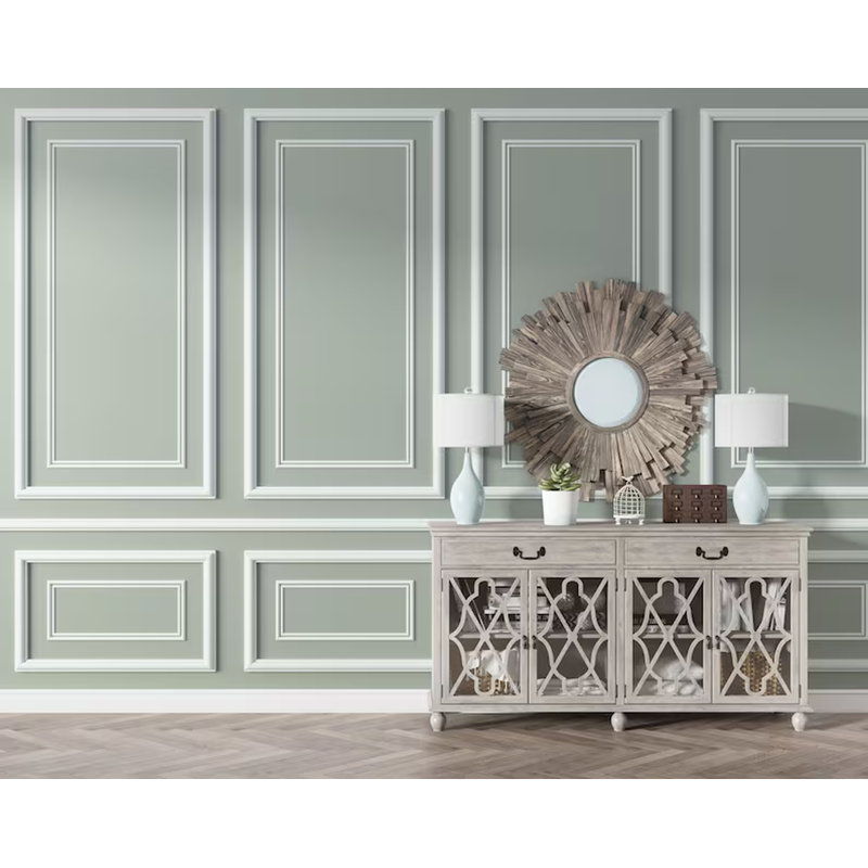 Panneau mural vert sauge classique, L 138 po x l 105,96 po