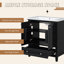 Meuble-lavabo de salle de bain avec lavabo, armoire de rangement multifonctionnelle avec portes et tiroir, structure solide durable et panneau de fibres à densité moyenne-1124722715