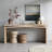 Rustic Solid Wood Veneer Console Table With Farmhouse Charm For Entryway, Hallway, Or Behind Sofa.-508701908