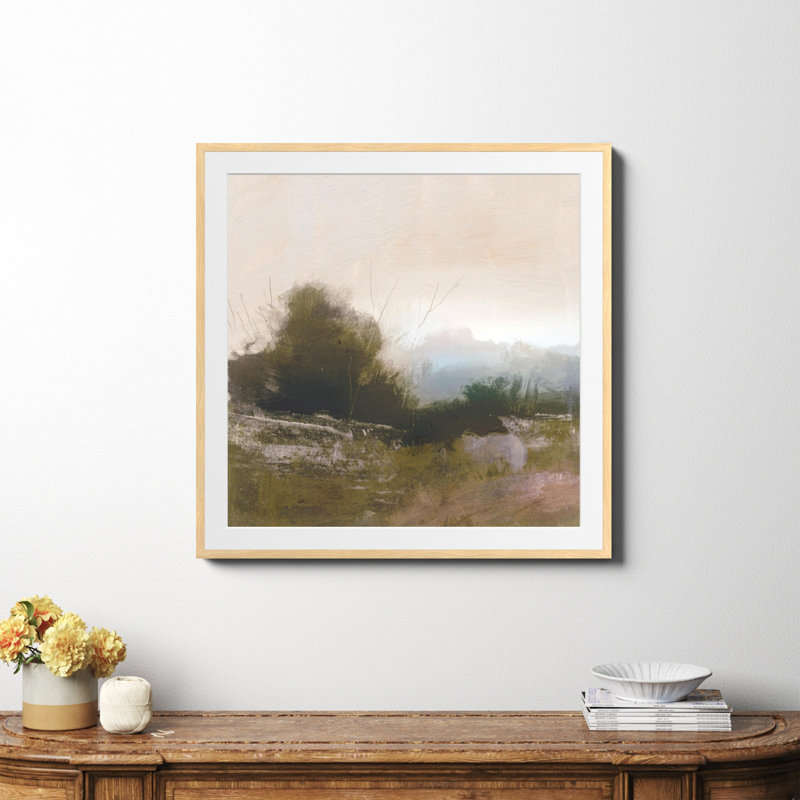 «Spring Farm» par Dan Hobday Art, H 36 po x l 36 po x P 0,75 po, Papier encadré naturel, Oui