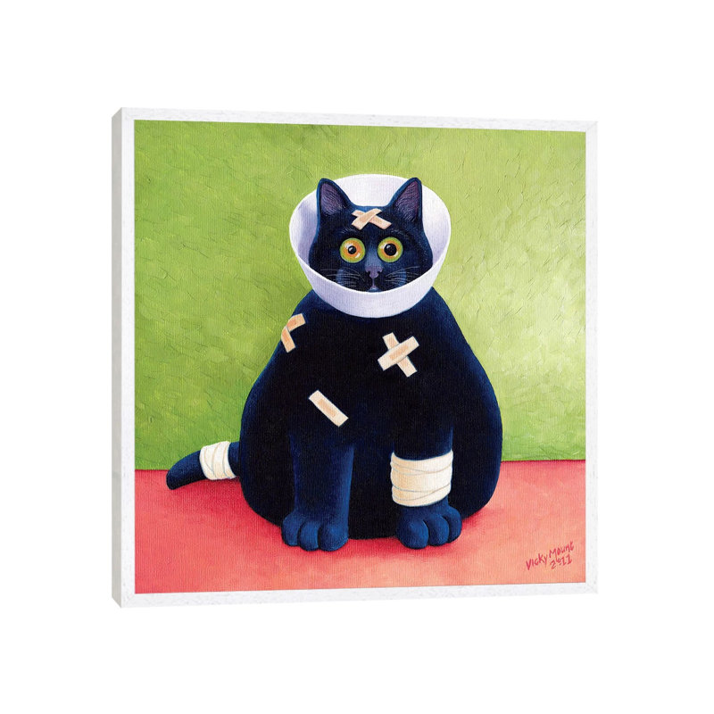 On The Mend by Vicky Mount - Painting on Canvas, 45.72 cm H x 45.72 cm W, White Framed