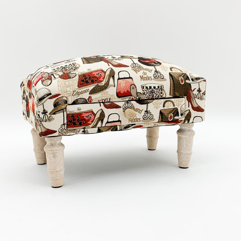 Solid + Manufactured Wood Accent Stool