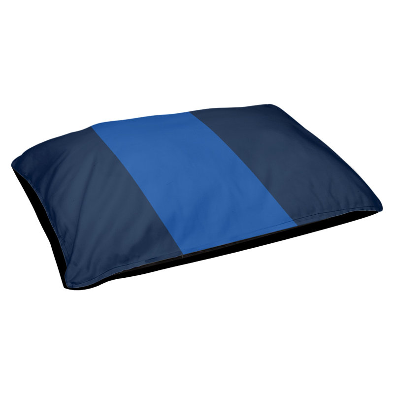 Coussin rectangulaire designer Atlanta, Moyen (L 30 po x l 40 po), Bleu marine / bleu royal