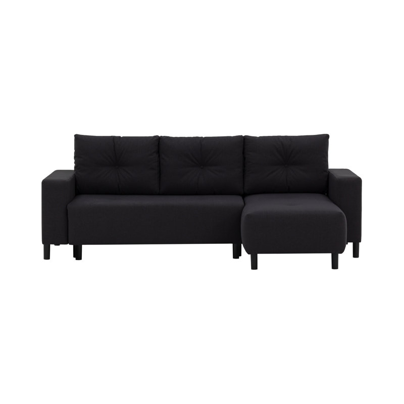Hollar 4 Seater Sofa Bed, Black