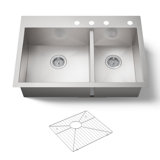 Vault™ 33" L x 22" W Dual Mount Kitchen Sink