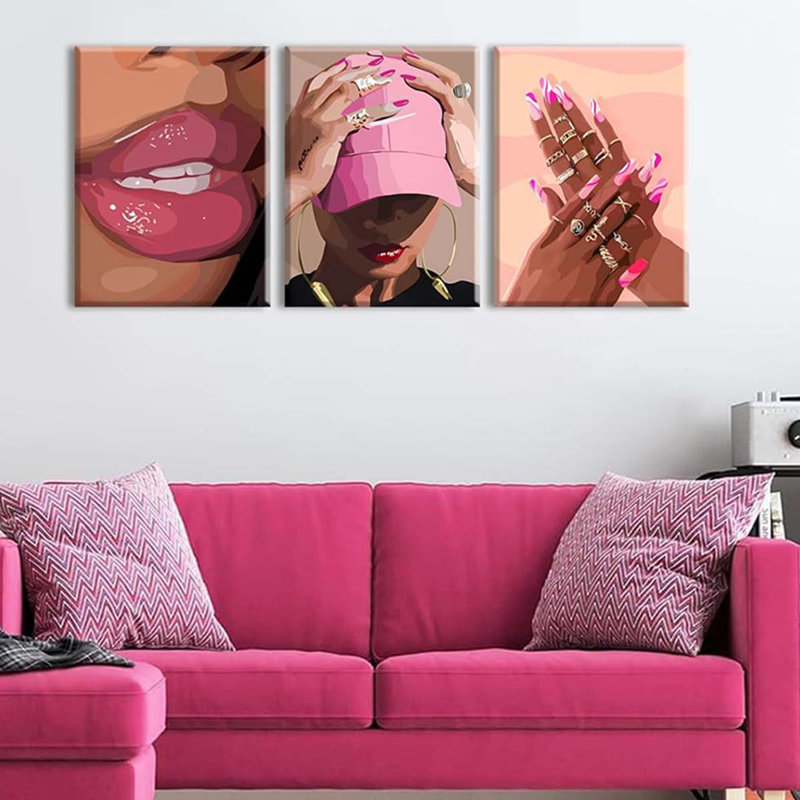 3 Piece Wrapped Canvas Print, 40 cm H x 30 cm W
