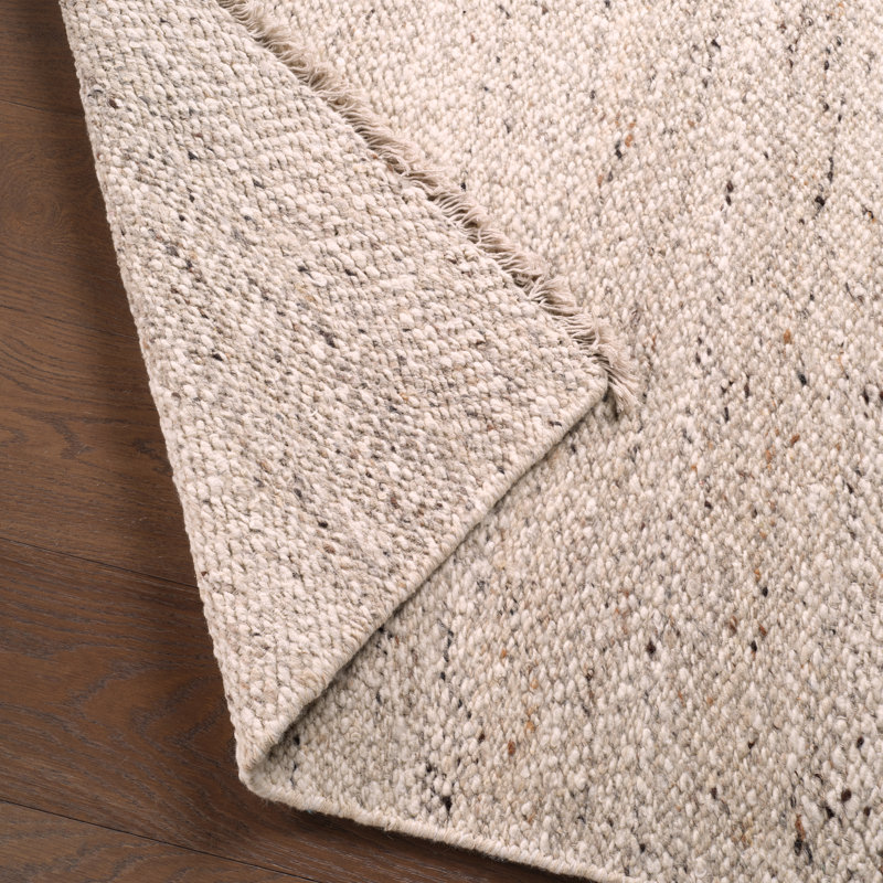 Jaipur Living Klarna LEO04 Handmade Stripes Beige and Cream Area Rug (8'x10'), Rectangle 1' x 12'