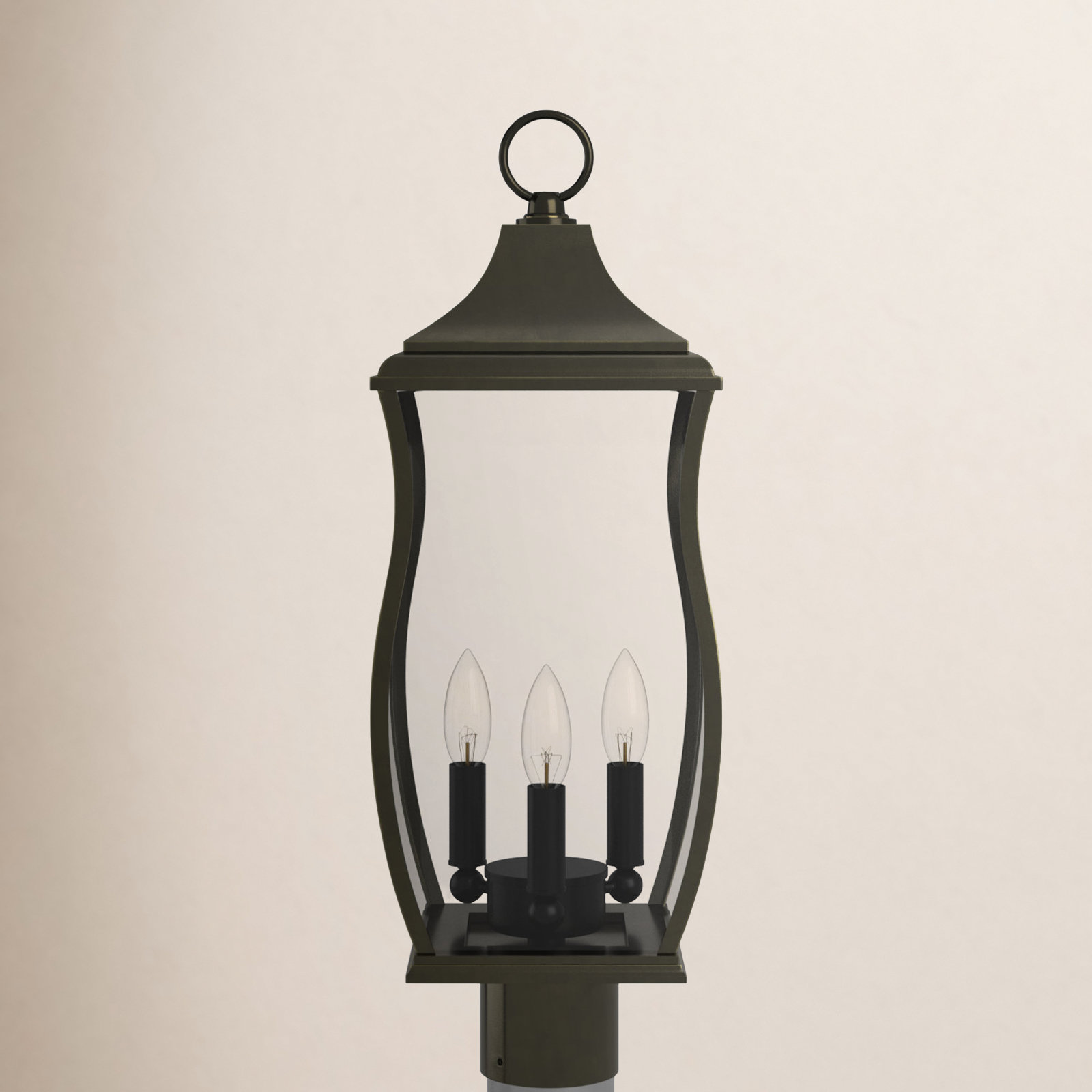 Beveled Oil-Rubbed Bronze Outdoor Lantern Head