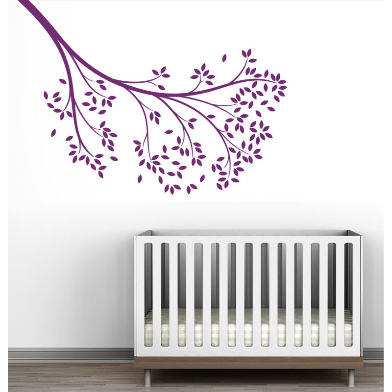 Décalcomanie murale branche atteindre, Violet