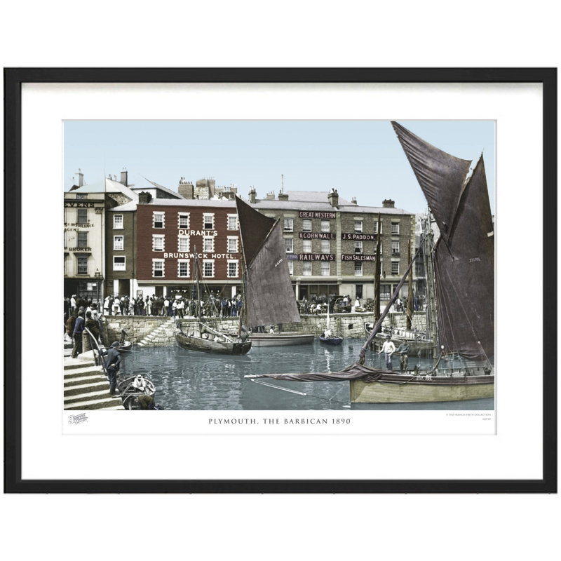 Plymouth, The Barbican 1890 by Francis Frith - Single Picture Frame Print, 60cm H x 80cm W x 2.3cm D